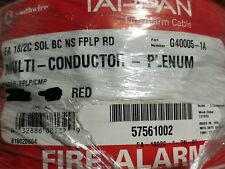 Southwiretappan G40005 182c Solid Ns Plenum Fire Alarm Cable Fplp Red 100ft