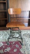 Vintage Industrial Office Drafting Stool Desk Chair Antique Architect Bent Wood