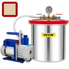 Vevor 5 Gallon Vacuum Chamber With 5 Cfm Vaccum Pump Kit 12hp Single Stage