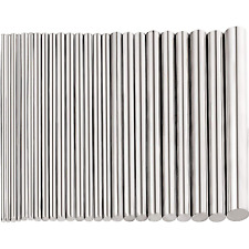 24 Pieces 304 Stainless Steel Round Rods Bar Assorted Diameter 1.5-8 Mm For 100