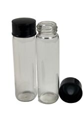 72 Pcs Clear 2 Dram Glass Vials 17mm X 60 Mm With Cone Liner Caps