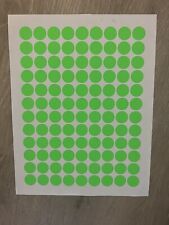 2160 Fluorescent Neon Green Blank Garage Yard Sale Stickers Labels Tags 20 Page