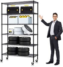18x48x82 6 Tier Wire Shelving Unit Nsf Metal Shelf Storage Rack Adjustable
