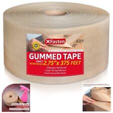 Reinforced Paper Tape Gummed Kraft Water Activated Packing Tape 2.75 In X 375 Ft