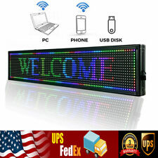 40x8 Led Sign Scrolling Message Display Board Rgb 7-color Programmable Board
