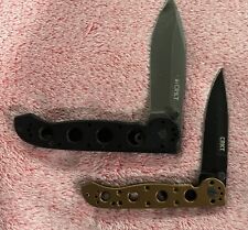 Lot Of 2 Crkt Folding Knife Carson Design M21-04g M16-03bk
