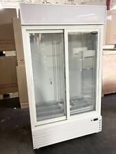 2 Door Refrigerator Glass Merchandiser Double Door Commercial Cooler Sliding