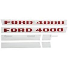 Ford 4000 3cyl Diesel 1968 - 1975 Tractor Hood Decal Kit