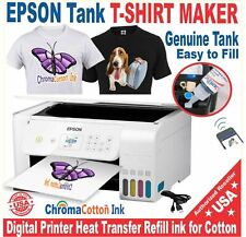 Epson Printer Super Tank T-shirt Maker Cotton Ink Heat Transfer Starte Bundle