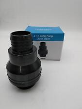 H2o Pro 2 In 1 Plastic Sump Pump Check Valve Threads Into 1-12 Inch Discharge