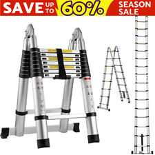 16.5ft Tall Telescoping Ladder Extension Collapsible Ladders Aluminum A-frame
