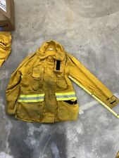 Crew Boss Western Shelter Aramid Wildland Fire Jacket Large Yellow Reflective O7