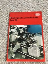 Traub Single Spindle Automatic Lathe Type Tb Sales Catalog German Made