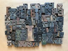 Antique Letterpress Vintage Letter Wood Type Printing Blocks Lot 6 95pc