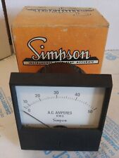Simpson 2153 Ac Amperes Panel Meter 0-50