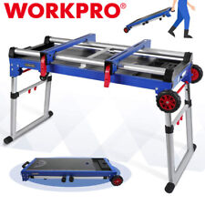 Workpro 5-in-1 42 Portable Rolling Miter Saw Stand Workbench Folding Work Table