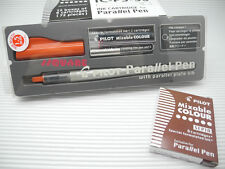 Pilot 1.5mm Parallel Plate Nib Calligraphy Pen Set 6 Sepia Cartridges