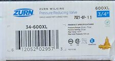 New Zurn Wilkins 34-600xl 34 Water Pressure Reducing Brass Valve W Check