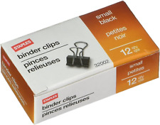 Staples Small Metal Binder Clips Bulk Pk Black 34-inch Size With 38 480114