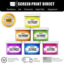 Plastisol Fluorescent Ink Kit For Screen Printing - Low Temp Cure - 6 Colors
