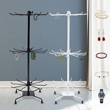 3 Tier X 10 Hooks Rotating Jewelry Display Stand Necklace Hanging Holder Rack