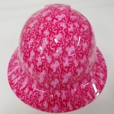 New Full Brim Hard Hat Custom Hydro Dipped In Breast Cancer Awareness Pink Ribbo