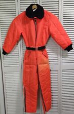 Sears Work Leisure Insulated Orange Coveralls Mens 38 Short Leg Zipper Vintage
