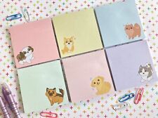 Design 1 Cute Kawaii Dog Sticky Notes Party Favors Animal Stationery Pack Of 6