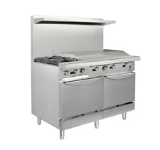 New 48 Commercial Gas Range Stove Stainless Steel Oven 36 Griddle 2 Burners