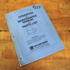 Taylor-dunn Mr-380-24 Operation Maintenance Manual With Parts List - Used