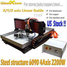 Steel Cnc 6090 4axis Cnc Engraving Machine Xyz Linear Guide Mach3 Metal Steel