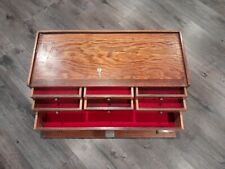 H. Gerstner Machinist Tool Makers Base Riser Chest W Key 7 Drawers 27x11x9.5