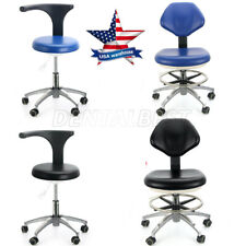 Dental Mobile Chair Adjustable Hydraulic Rolling Stool Dentist Chair Pu Leather