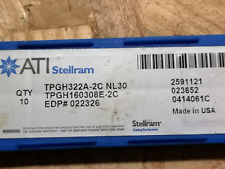 Ati Stellram Tpgh322a-2c Nl30 Tpgh160308e-2c Indexable Carbide Inserts Qty9 M08
