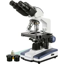 Amscope 40x-2500x Binocular Lab Compound Microscope With 3d Mechanical Stage Led