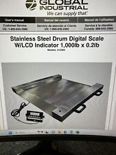 Global Industrial 412584 Stainless Steel Digital Drum Scale 36x36 1000 Lbs