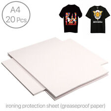 20x A4 Ironing Protection Paper Fabrics Heat Press Greaseproof Paper For T-shirt