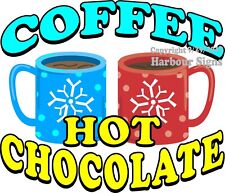 Coffee Hot Chocolate Decal Choose Your Size Food Truck Concession Sticker