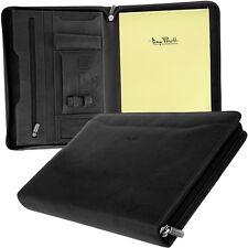 Tony Perotti Writing Case A4 Zip Leather Black Data Conference Folder