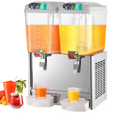 Vevor Commercial Juice Dispenser 36l Cold Beverage 2tanks For Soda Iced Lemonade