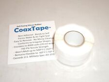 Coax Tape 20milx1x10 White Self-fusing Silicone Rescue Repair Cable Wrap Seal