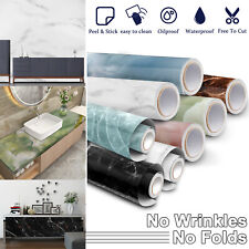 9.8ft Marble Glossy Contact Paper Wallpaper Self Adhesive Waterproof Kitchen Pvc