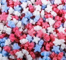 1 Cu Ft Red White Blue Stars Packing Peanuts Ecofriendly Plant Based Void Fill