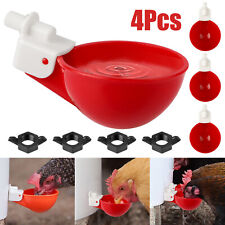 4pcs Automatic Water Cups Poultry Drinker Watering Chicken Duck Quail Drinking