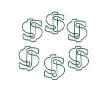 50 Count Shaped Paper Clips Cash Money Gifts Dollar Sign Cute Office Supplies