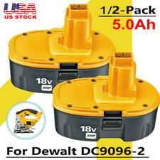 2pack 18 Volt 5.0ah For Dewalt 18v Xrp Battery Dc9098 Dc9099 Dc9096 Nimh Dc9096s