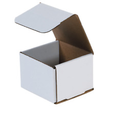 1-200 Choose Quantity 4x4x4 Corrugated White Mailers Packing Boxes 4 X 4 X 4