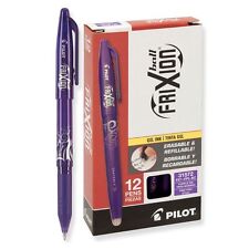 31572 Pilot Frixion Ball Erasable Gel Pen Fine Pt 0.7mm Purple Ink Pack Of 12
