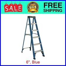 Louisville Ladder 6 Fiberglass Step 10 Reach 225-lb Load Capacity Blue