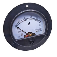 Us Stock Dc 0 50v Round Analog Volt Pointer Needle Panel Meter Voltmeter